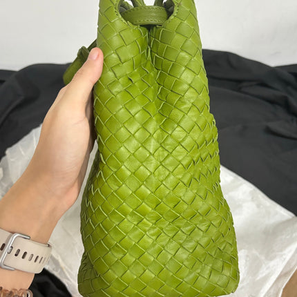 Bottega Veneta Garda Avocado Green Intrecciato Nappa Leather Large 33cm