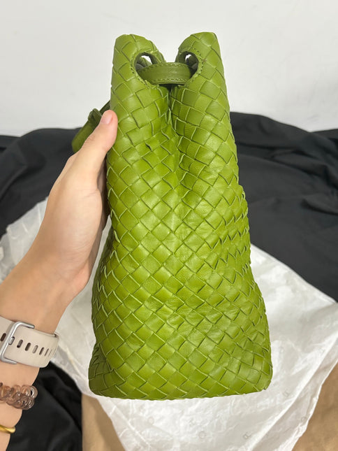 Bottega Veneta Garda Avocado Green Intrecciato Nappa Leather Large 33cm