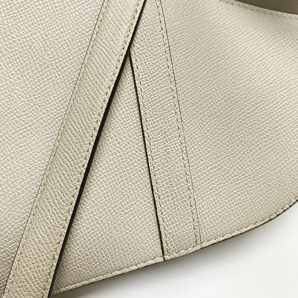 Dior Saddle Medium 2021 White Grained Leather Handbag
