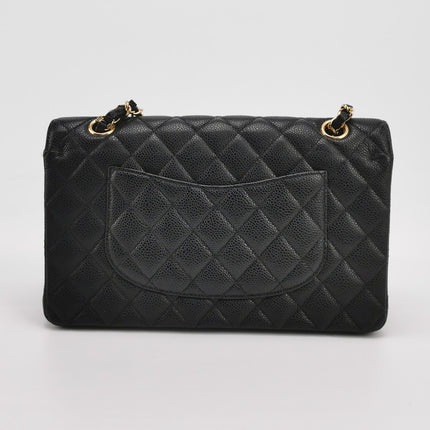 Chanel Classic Flap Medium 2015 Black Caviar Leather Gold Hardware