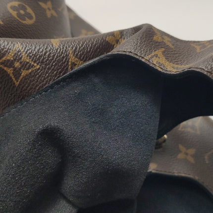 Louis Vuitton Atlantis Large Brown Monogram Canvas Bucket Bag with Strap