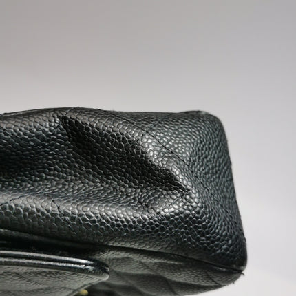 Chanel Classic Flap Medium Black Caviar Leather Gold Hardware, 2009-2010