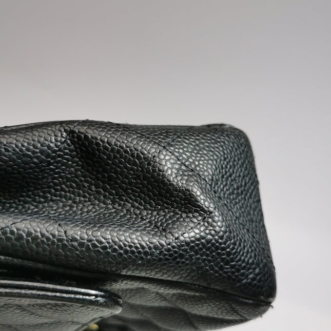 Chanel Classic Flap Medium Black Caviar Leather Gold Hardware, 2009-2010