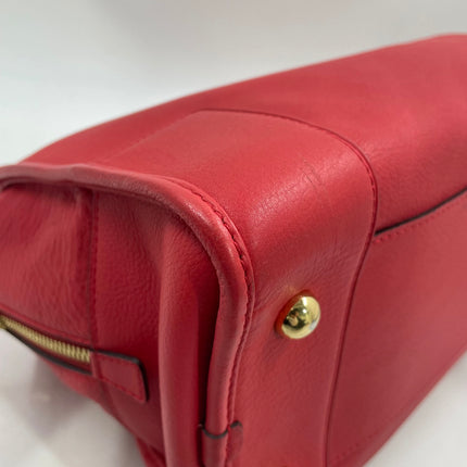 Loewe Amazona 36 Medium Red Leather Snail Lock Gold-tone Hardware