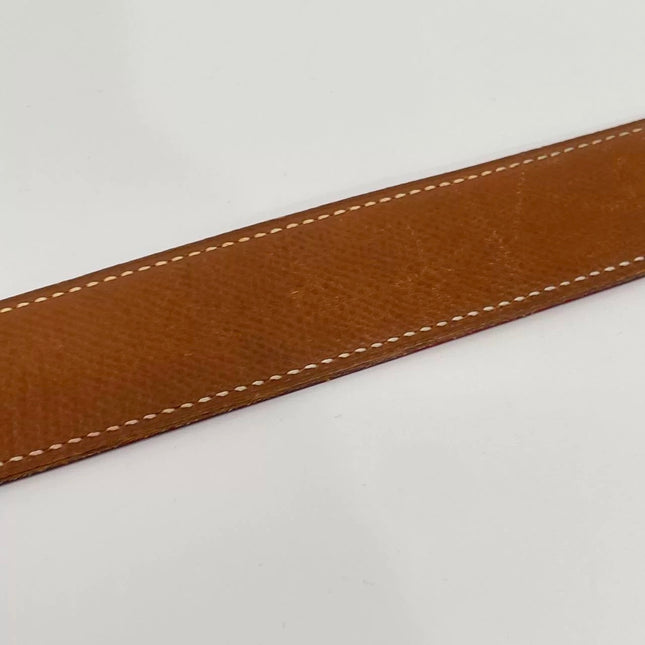 Hermès Constance H Belt Red and Gold Clemence Leather Size 70
