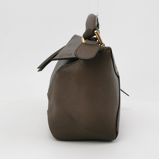 Loewe Puzzle Small Leather Dark Chocolate Brown Crossbody Bag New Design