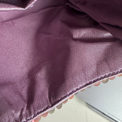RARE Prada Vintage Cleo Purple Silk and Sequins Evening Handbag
