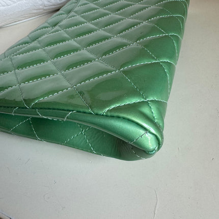 Sold Chanel Envelope Clutch with Chains 2013 Shoulder Bag Apple Green Patent Leather