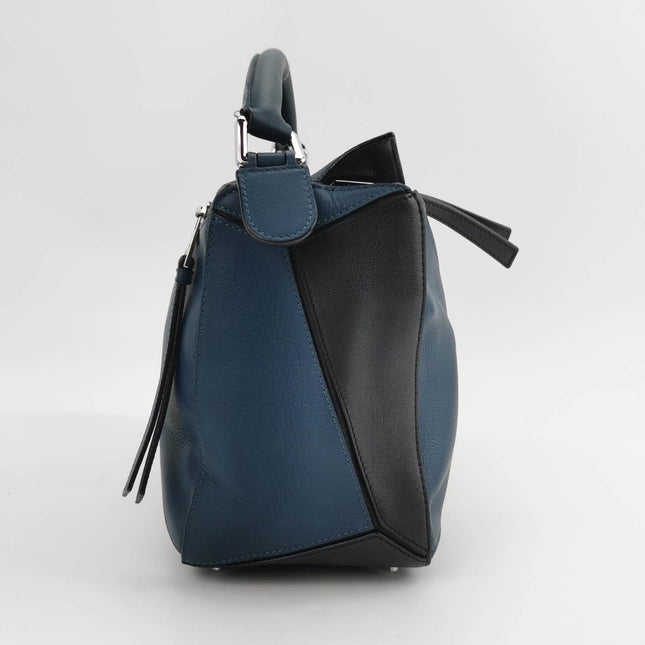 Loewe Puzzle Medium Multicolor Navy Calfskin leather bag