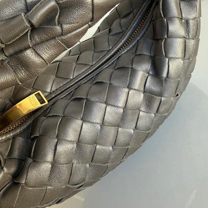 Bottega Veneta Jodie Mini Grey Leather Gold Hardware