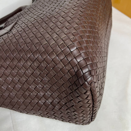 Bottega Veneta Cabat Tote Intreccio Leather Chocolate Brown 42cm