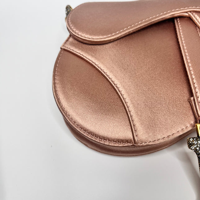 Sold Dior Saddle Mini Silk Pink with crystals l
