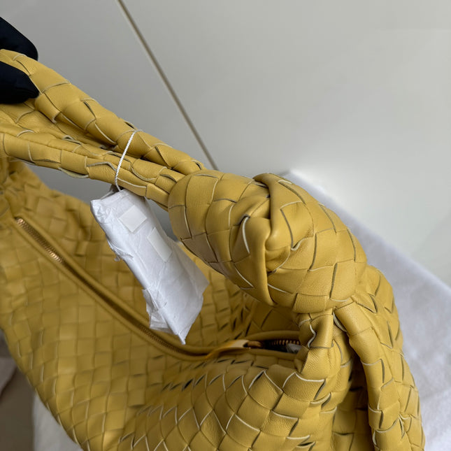 Bottega Veneta Jodie Small Yellow Lambskin Leather