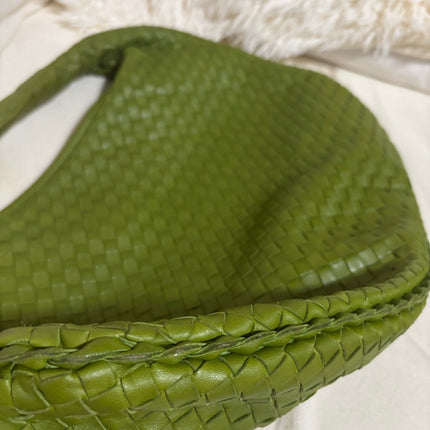 Bottega Veneta Veneta Hobo Avocado Green 45cm Lambskin Leather