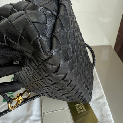 Bottega Veneta Small Andiamo Black Intrecciato Handbag 2023