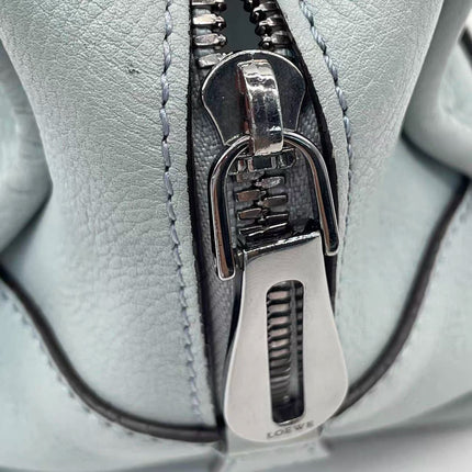 Loewe Amazona 29 Blue Leather Elephant Lock Silver-tone Hardware