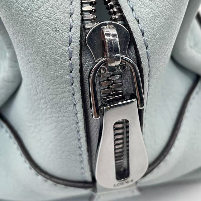 Loewe Amazona 29 Blue Leather Elephant Lock Silver-tone Hardware