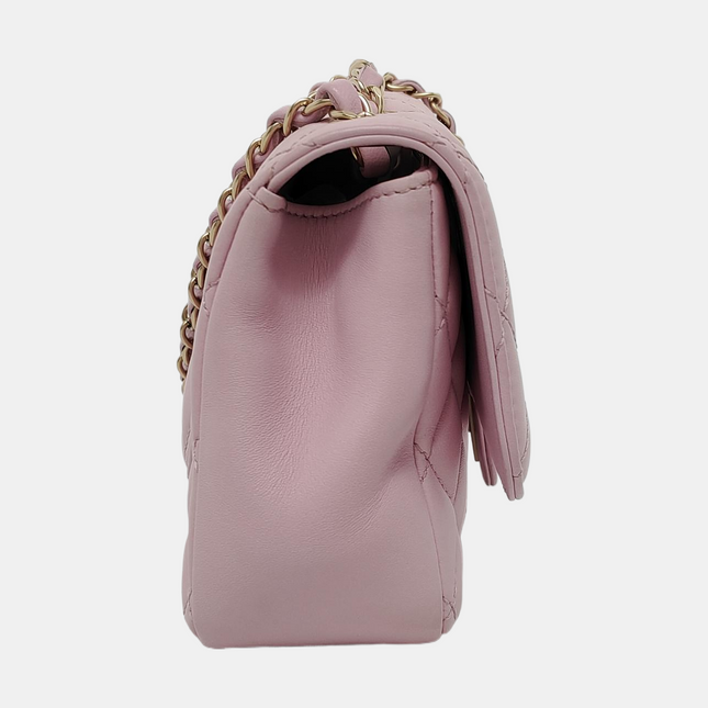 Chanel Diana Flap Small Pink Lambskin Leather Double Chain Gold Hardware 2015-2016