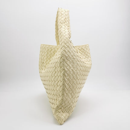 Bottega Veneta Hop Large Leather Pale Cream Yellow Hobo Bag