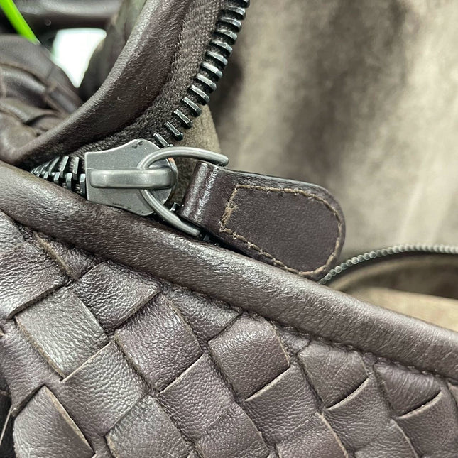 Sold Bottega Veneta Hobo Bag Large Dark Brown Lambskin leather