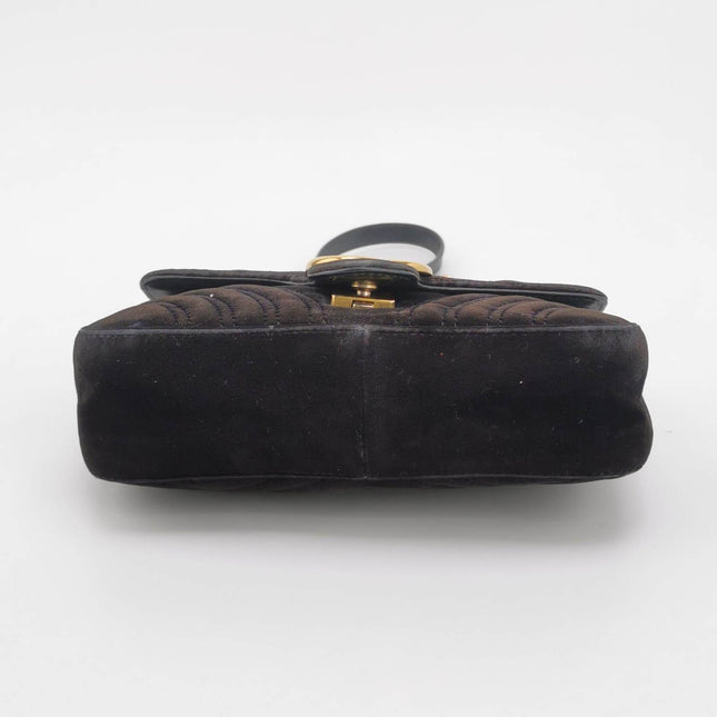 Sold Gucci Marmont Mini Black Velvet Camera Bag