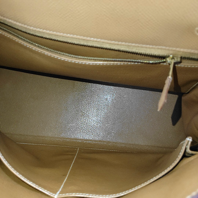 Hermes Kelly 32 Sesame Epsom Retourne Gold Hardware 1993