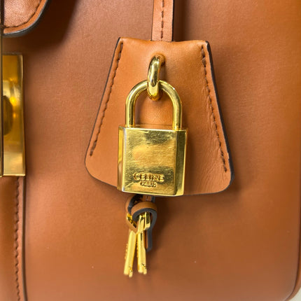 Celine 16 Bag Small Caramel Natural Tan Smooth Calfskin Leather
