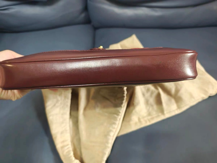 Gucci Jackie 1961 Small Burgundy Suede and Leather Bag