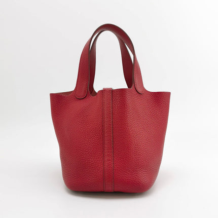 Sold Hermes Picotin 18 Red Calfskin Leather 2012 Box P Stamp