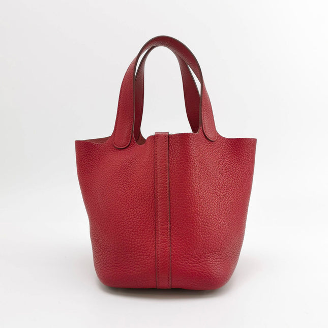 Sold Hermes Picotin 18 Red Calfskin Leather 2012 Box P Stamp