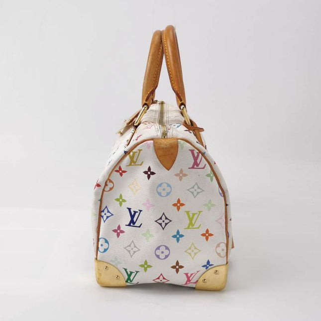 Louis Vuitton x Takashi Murakami Speedy 30 Lock White Multicolor