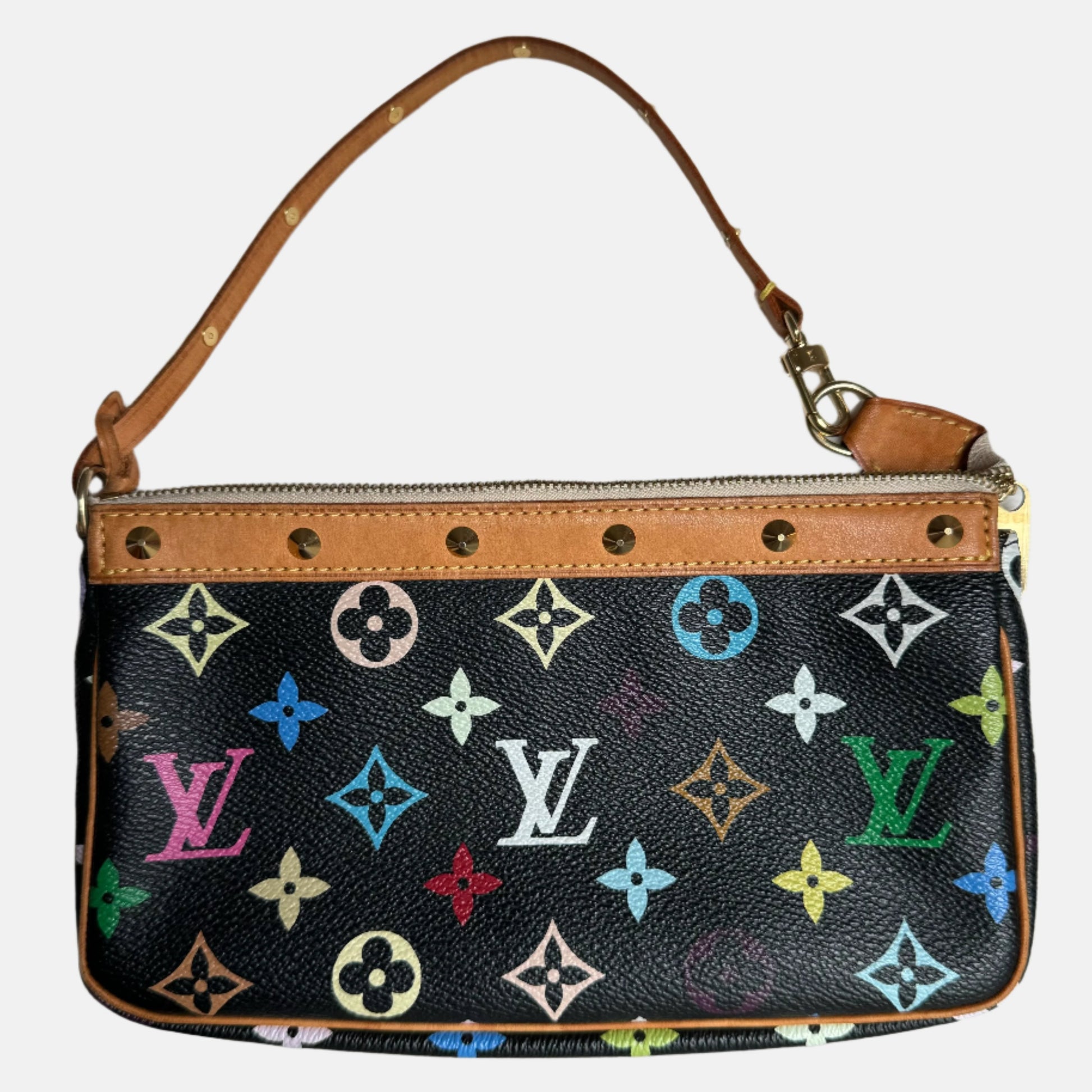 Louis Vuitton x Takashi Murakami Pochette Accessoire Black Multicolor-Luxbags