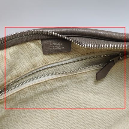 Hermes Gao Étoupe Dark Grey Clemence Leather Hobo Shoulder Bag 2008