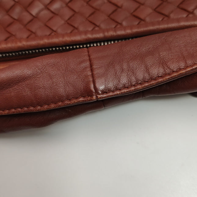 Bottega Veneta Hobo Bag Lambskin leather Brick Red 47cm