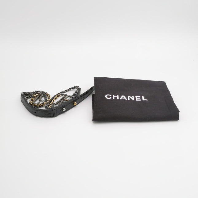 Chanel Gabrielle Large Tote Black Crumbled Calfskin Leather Silver Hardware