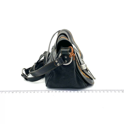 Dior Vintage Gaucho Mini Black Leather Crossbody Bag