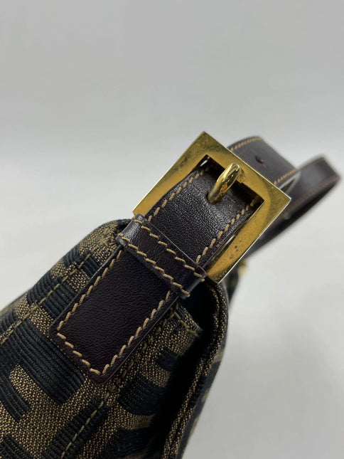 Sold Fendi Baguette Classic Zucca Print Monogram Gold-tone Hardware