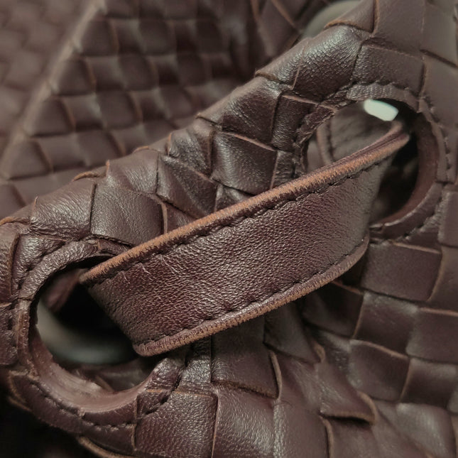 Bottega Veneta Garda Dark Brown Intrecciato Nappa Leather Large 33cm