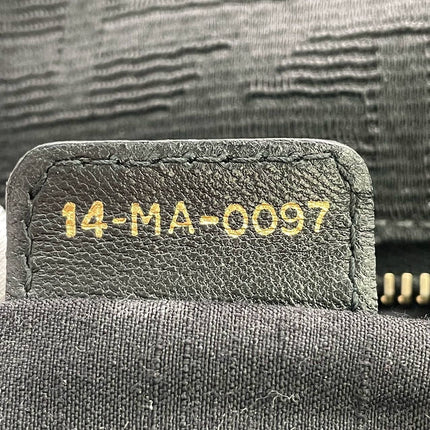 Christian Dior Macros Cannage Coating Canvas Handbag in Black