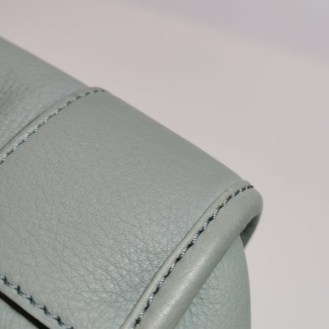 Loewe Amazona 29 Blue Leather Elephant Lock Silver-tone Hardware