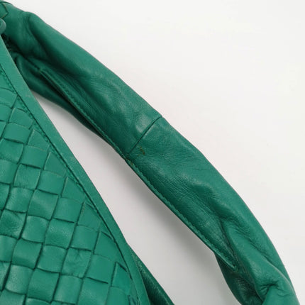 Sold Bottega Veneta Belly Hobo Intrecciato Green Nappa Leather Small