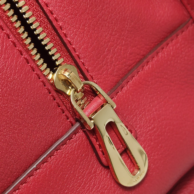 Loewe Amazona 36 Medium Red Leather Horse Lock Gold-tone Hardware