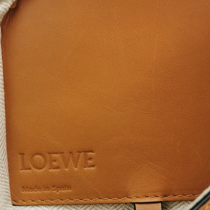 Loewe Hammock Small Brown Leather Knit Top Handle Crossbody Bag