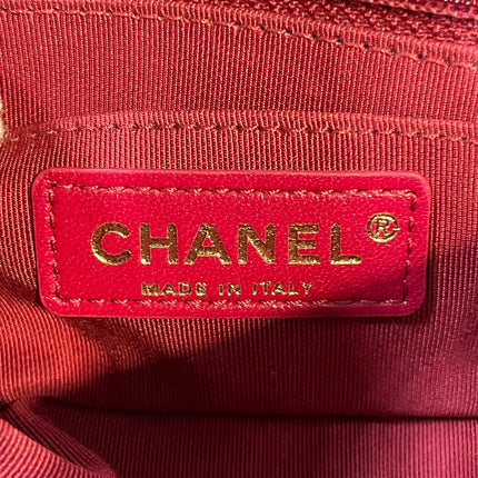 Chanel Romance Classic Flap Rectangular Mini Black Lambskin Leather Gold Hardware, 2021