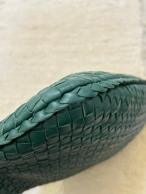 Bottega Veneta Veneta Hobo Large Dark Green 47cm Lambskin Leather