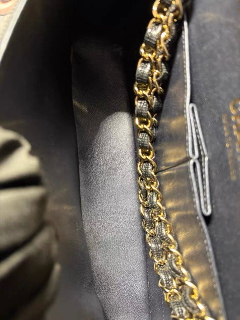 Chanel Classic Flap Medium 2016 Black Pixel Effect Calfskin Leather Gold Hardware