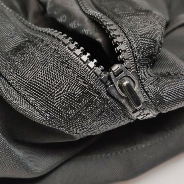 Chanel Travel Line Boston /Bowling Bag Maxi Black Fabric 2003-2003