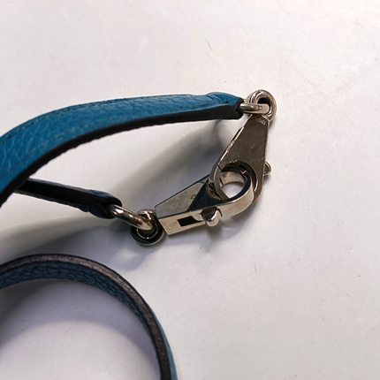 Hermes Kelly Retourne 32 Clemence Leather B3 Bleu Zanzibar Palladium Hardware 2013