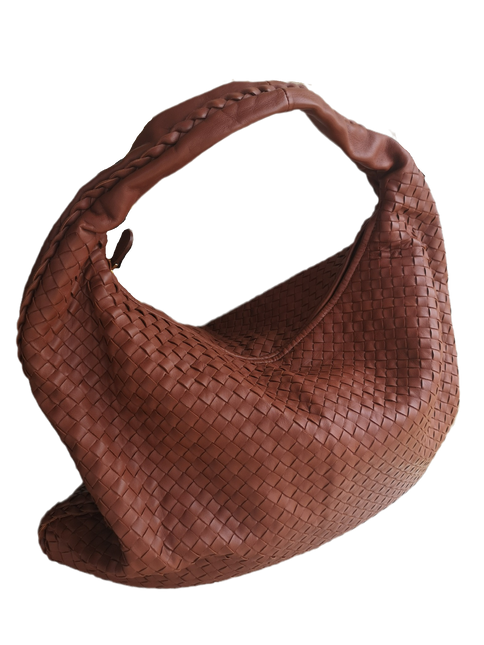 Sold Bottega Veneta Intrecciato Hobo Bag in Brown Red Nappa leather Large-Luxbags