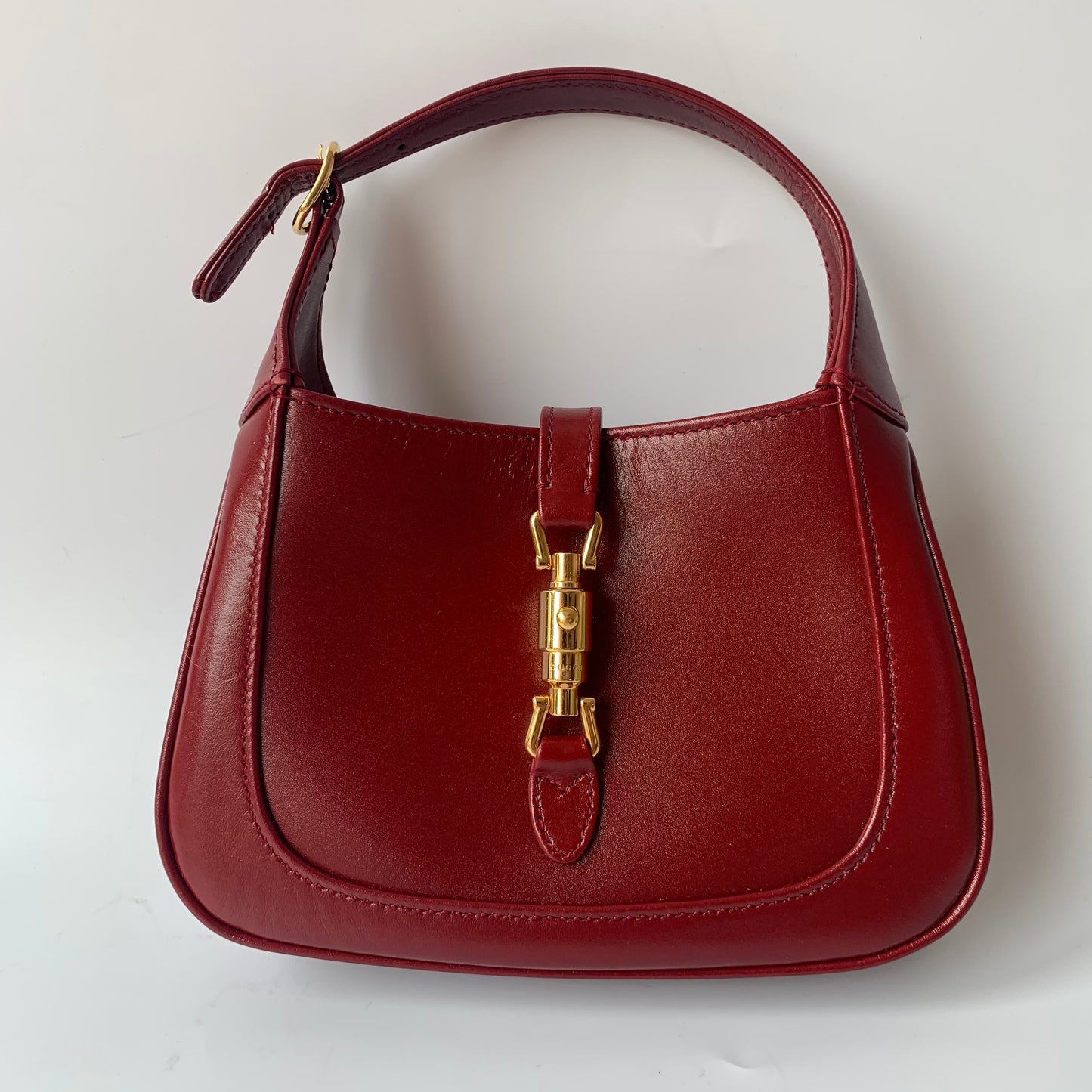 Sold Gucci Jackie 1961 Mini Burgundy Leather Bag